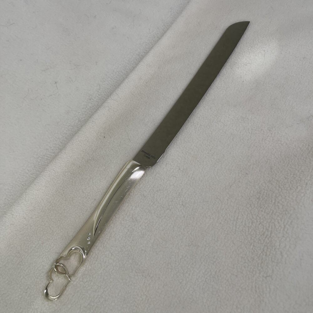 Stainless Steel Hearts And Rhinestones Vintage Carving Knife